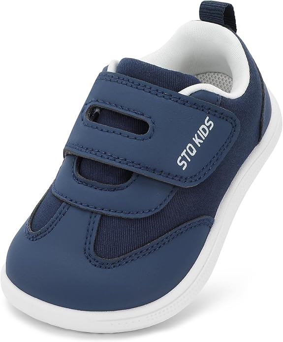 Wide Toe Box Toddler Shoes Zero Drop Boys Girls Barefoot Shoe Non-Slip Little Kids Sneakers for First Walking
