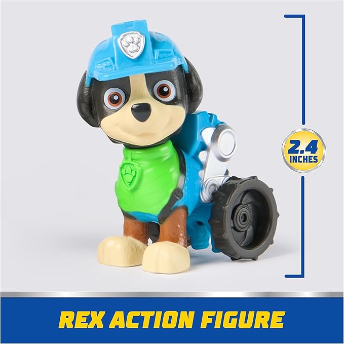 Paw Patrol, Rex’s Dinosaur Rescue Vehicle, Toy Truck with Collectible Action Figure, Sustainably Minded Kids Toys for Boys & Girls Ages 3 and Up