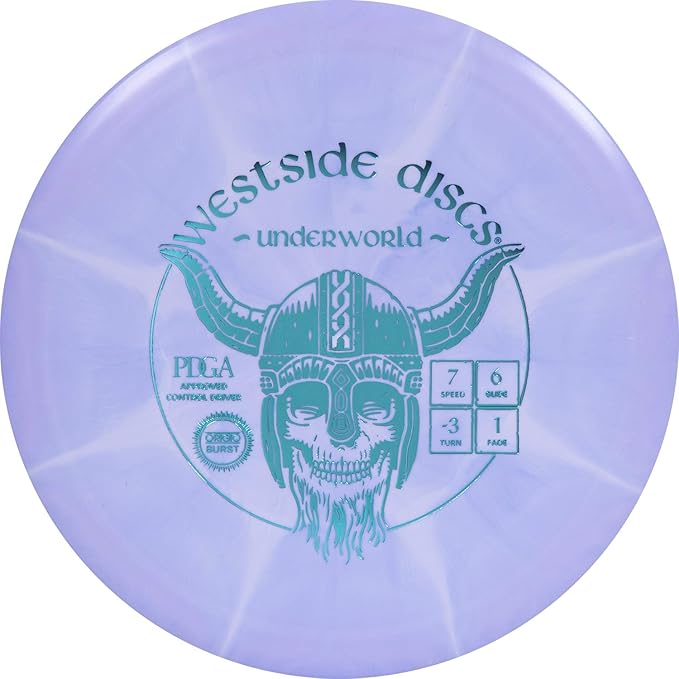 Westside Discs Origio Burst Underworld | Fairway Driver | Understable Driver | Grippy Base Plastic w/Color Burst | Disc Golf Frisbee | 170g+