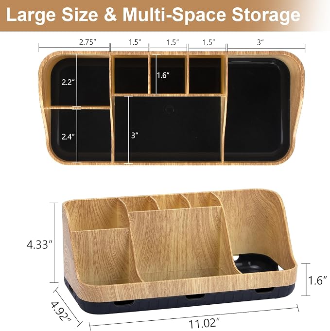 GFWARE Bathroom Organizers and Storage - Detachable 7 Slots Kids Electric Toothbrush and Toothpaste Holde Drainage for Bathroom Accessories Organization Counter Vanity Storage
