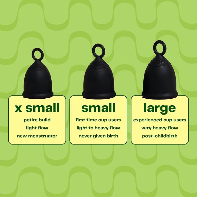 Viv for Your V Large Premium Menstrual Cups for Heavy Flow, Pull Tab Ring Stem Easy Removal, Soft Tampon Alternative, Comfortable 12 Hour Wear, Medical-Grade Silicone Reusable Period Cup