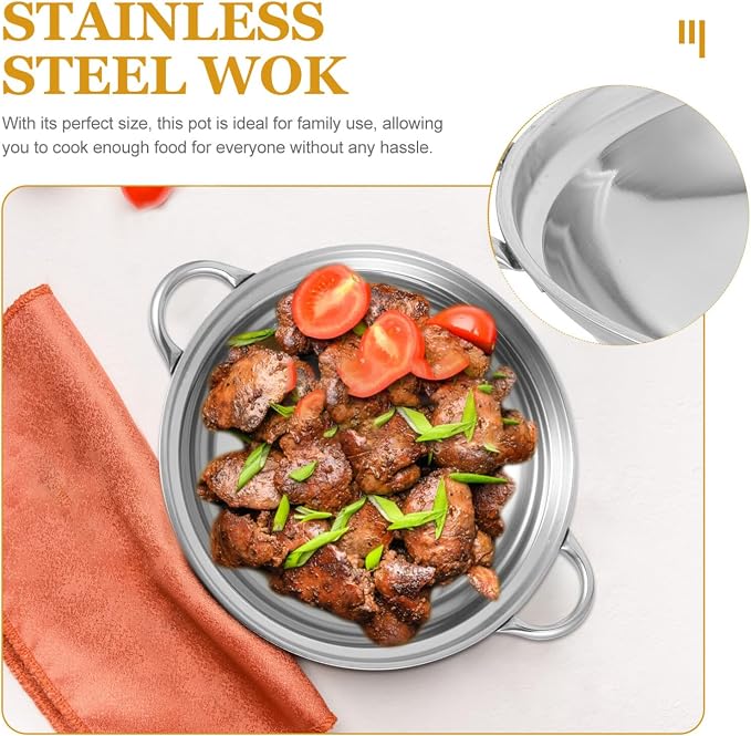 Stainless Steel Pans Noodle Pot Cooking Pot for Cooking -spill Bar Cauldron