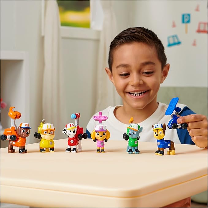 Paw Patrol, Big Truck Pups Zuma Action Figure with Clip-on Rescue Drone, Command Center Pod and Animal Friend Kids Toys Ages 3 and up