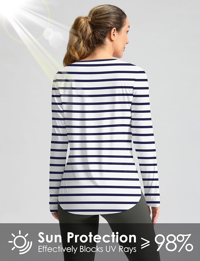 Women's Sun Shirts UPF 50+ Long Sleeve UV Protection Shirt Lightweight Quick Dry Workout Hiking Tops for Women