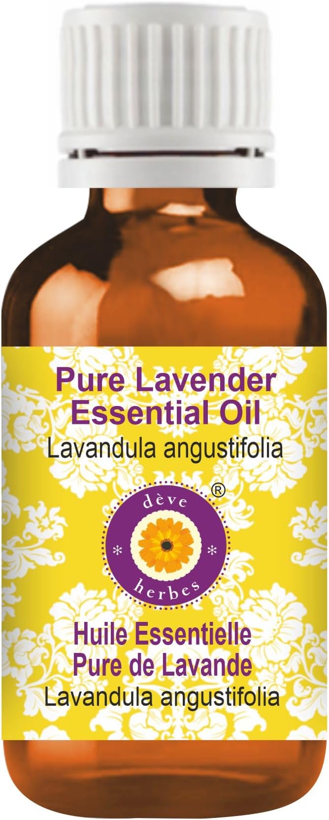 Deve Herbes Pure Lavender Essential Oil (Lavandula angustifolia) (Made in France) Steam Distilled 10ml (0.33 oz)