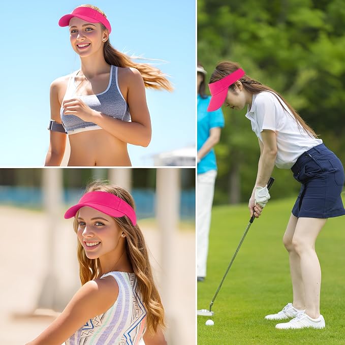 Marrywindix 1 Piece of Sport Wear Athletic Visor Sun Sports Visor Hat Visor Adjustable Cap for Women and Men