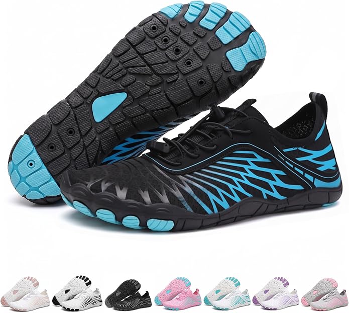 ELETON Barefoot Shoes Women Men Footwear, Wide Toe Box Hiking Zero Drop Non-Slip Quick-Dry River Boat Pool Beach Water Shoes, Lightweight Swimming Running Walking Sneakers Unisex