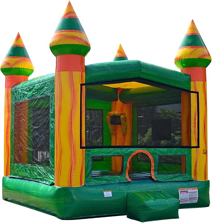 JumpOrange Amazon River Commercial Grade Bounce House for Kids and Adults (with Blower), Basketball Hoop, Outdoor Indoor, Bouncer Jumper, Birthday Party, Rental Grade, Big Inflatable