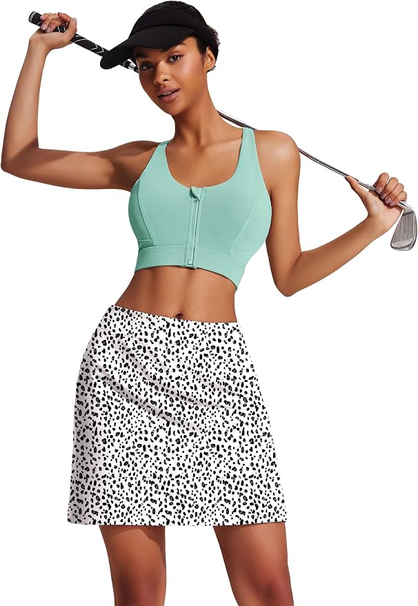 Ekouaer Women's Active Performance Skort Lightweight Skirt for Golf Tennis | Built-in Shorts, A Line, High Waisted, Tummy Control, Pickleball, Running, Workout, Sports, Skorts for Woman