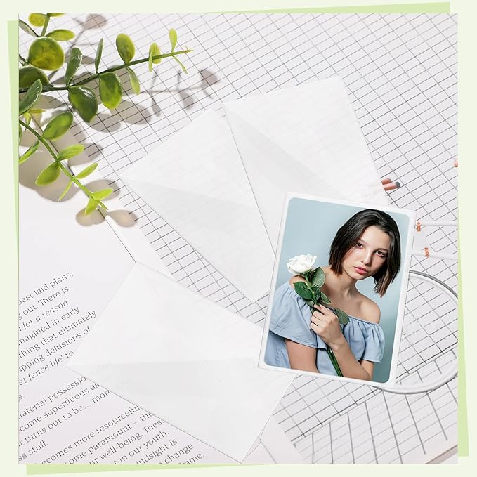 400 Pcs Kpop Photocard Sleeves 58×89mm Clear Photo Card Sleeves PVC Free & Acid Free Photocards Holder for Kpop Albums Photo Cards