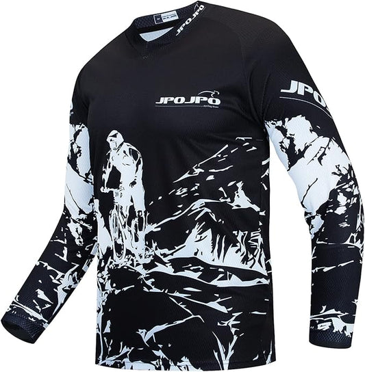 Youth Dirt Bike Jersey Kids Motocross Shirts for Boys Off Roading Long Sleeve Cycling Jerseys Childs Mountain Bicycle Shirt