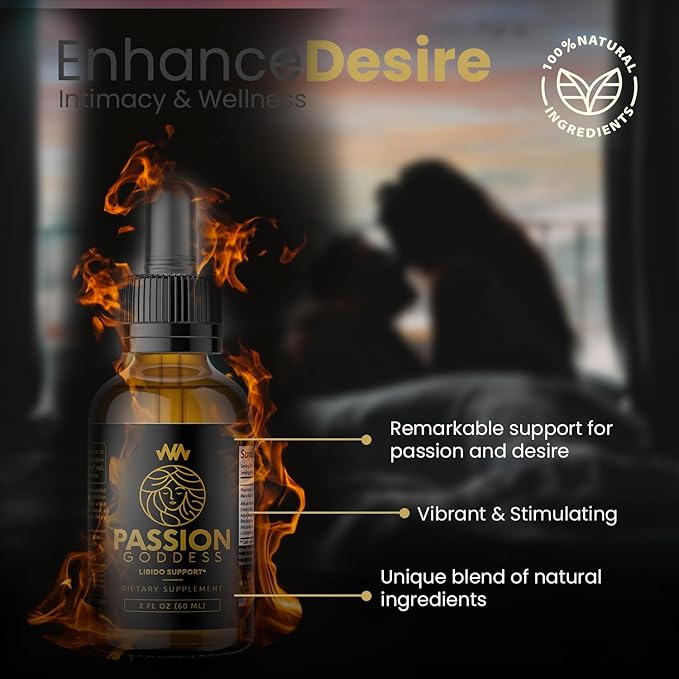 Warped Wellness Womens Libido Booster Drops | Maca Root for Female Specific Arousal | Passion Goddess | Enhance Desire Boost Intimacy and Wellness Supplement Support