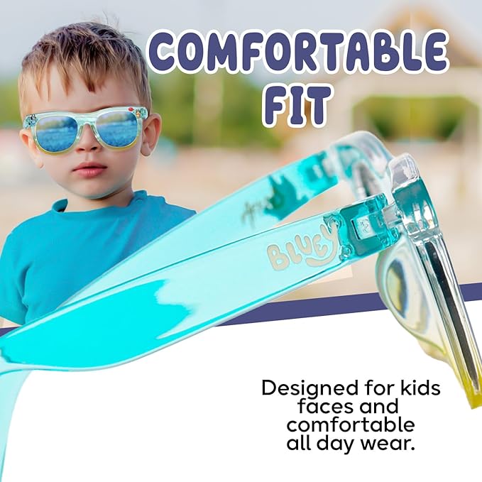 Bluey Toddler Sunglasses - Arkaid Bluey Cateye with Comfortable UV-Protective Bluey Sunglasses Toddler Size w/t Soft Case