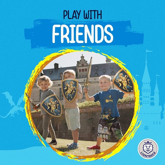 Liontouch - Knight Foam Swords for Boys, 3-Pack – 3-6 Years | Pretend Play Toy for Kids & Toddlers with Medieval Horseback Riding Knight Theme | Safe Weapon Accessory for Boys’ Dress Up & Costumes