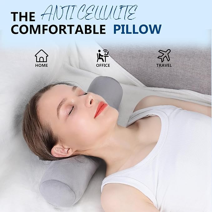 Health Cervical Neck Roll, Resilient Bolster Pillows, Round Neck Pillows Support for Sleeping, Large Size Bolster Pillow for Bed, Legs, Back and Yoga