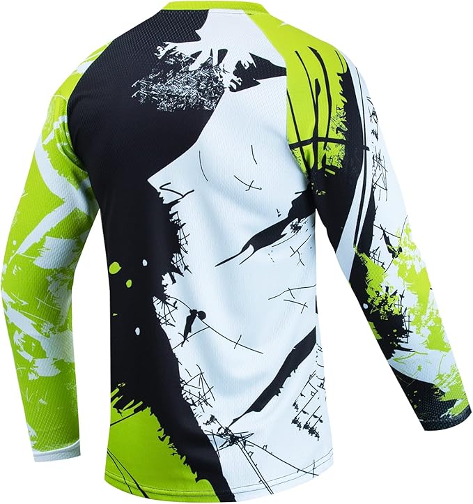 Kids Cyling Jersey,Youth Dirt Bike Jersey Boys Bicycle Shirt Girls Motorcycle Motocross Long Sleeve Off-Road Downhill Tops