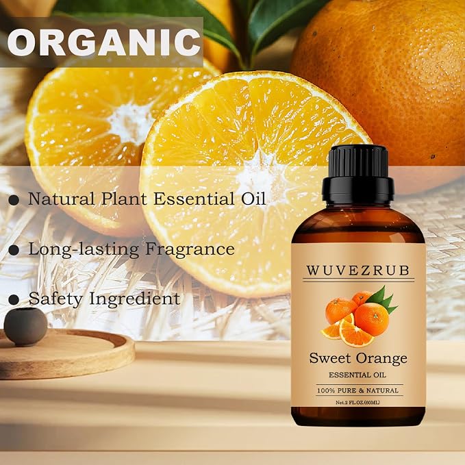 SweetOrange Essential Oils,60ML Pure and Natural Essential Oil for Aromatherapy Diffuser - SweetOrange /2 Fl Oz