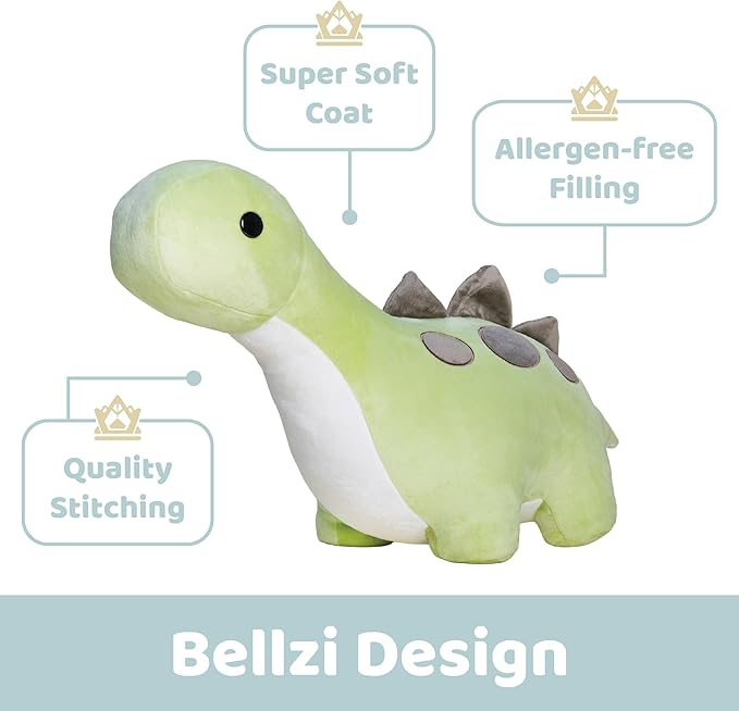 Bellzi Giant Brontosaurus – 22" Cute Stuffed Animal Plush Toy – Soft & Adorable Giant Brontosaurus Plushie Gift – Perfect Present for All Ages – Giant Bronti