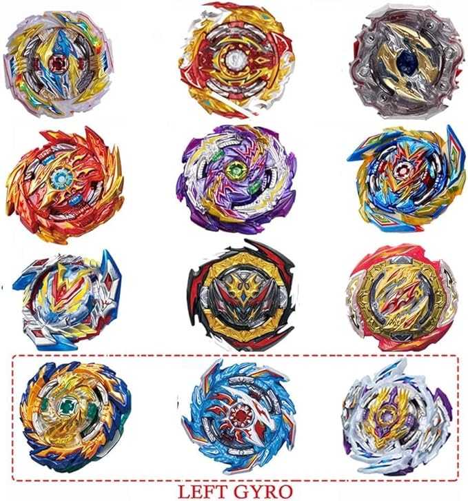 Bey Battle Burst Gyro Blade Toy Set Gift with Portable Box 12 Spinning Tops 2 Two-Way Launcher Metal Fusion Attack Top Battling Game Gift for Boys Children Kids