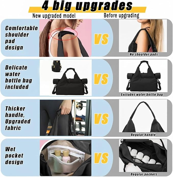 Yoga Mat Bag, Sport yoga Gym Bag for women, Lightweight yoga mat bag carrier with Yoga Strap, Carryall Yoga Tote Bag