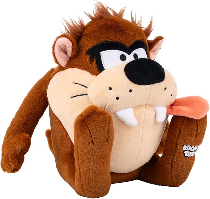 Jazwares Warner Bros. Discovery Looney Tunes, 8-Inch Taz Plush - Super-Soft and Huggable Plush Toy - Official Licensed Plush - for All Ages