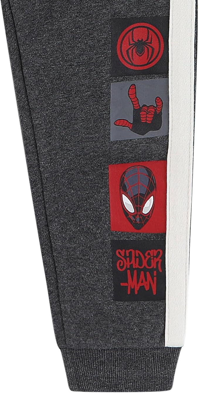Marvel Spider-Man Miles Morales Boys Hooded Sweatshirt and Pants Set for Big Kids