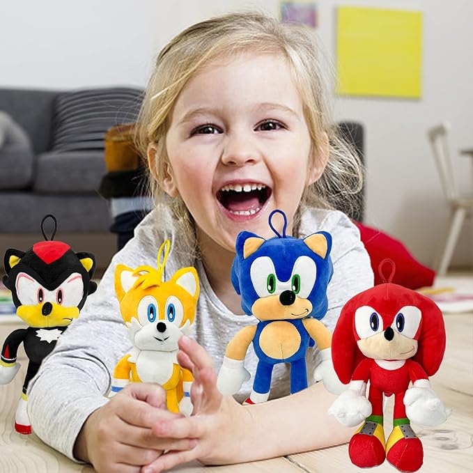 SHIRIA 4Pcs Plush Doll,The Movie Toy,Stuffed Animals Plush Pillow,Gift for Kids