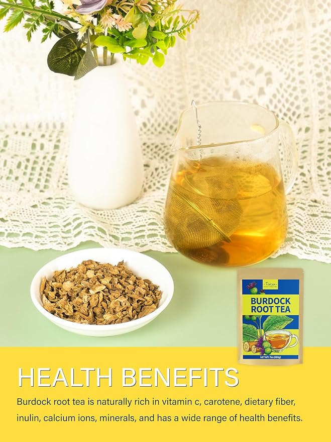 TeeLux Burdock Root Tea, Cut & Sifted, Pure Natural Dried Burdock Root Loose Leaf Tea, Caffeine Free, Premium Herbal Tea, 7oz