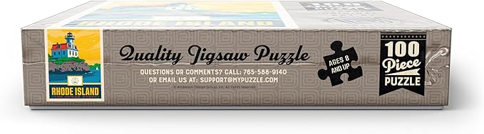 MyPuzzle Rhode Island: The Ocean State - Premium 100 Piece Jigsaw Puzzle for Adults