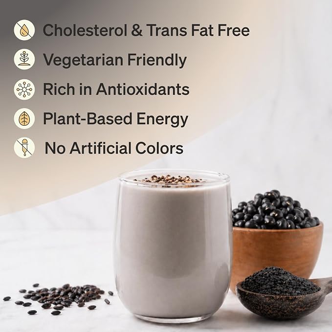 Damtuh Misugaru Powder Drink Mix – Korean Black Grain Blend with Roasted Black Rice, Bean & Sesame, Latte-Style Drink, Caffeine-Free, 20g x 40 Stick Packs