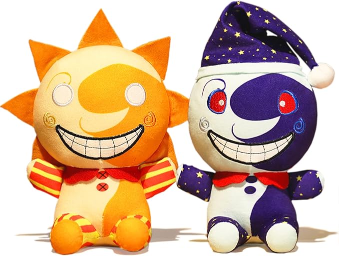 TZMAPU Sundrop and Moondrop Security Breach Plush, Clown Figure and Collection Stuffed Animals Plush Toys,Birthday Christmas for Kids and Fans