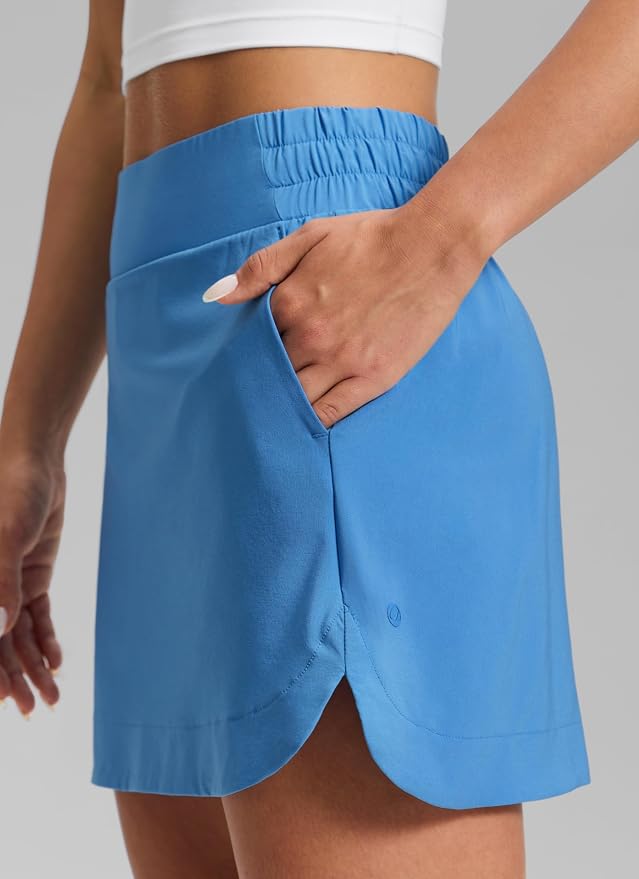 CRZ YOGA High Waisted Dolphin Golf Skirt | Built-in Shorts with Pockets, Quick-dry, Tennis, A Line, Mini, Skort for Women