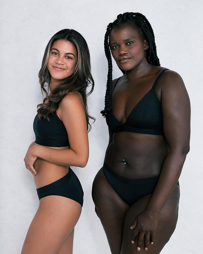 saalt Cotton Bikini Period Underwear | Comfortable, Thin, and Keeps You Dry from All Leaks, Reusable & Washable, Cotton, Bikini