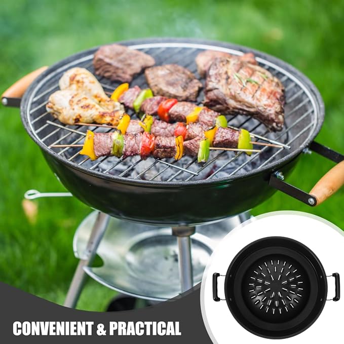 STOBAZA Korean BBQ Grill Pan Portable Barbecue Tray Meat Grilling Pan 30cm Non-Stick Barbecue Stovetop Plate for Home Camping Picnics Indoor or Outdoor Grilling