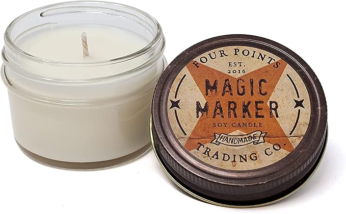 Magic Marker Scented 4 Oz Soy Aromatherapy Candle w/Jar - Four Points Trading Co.