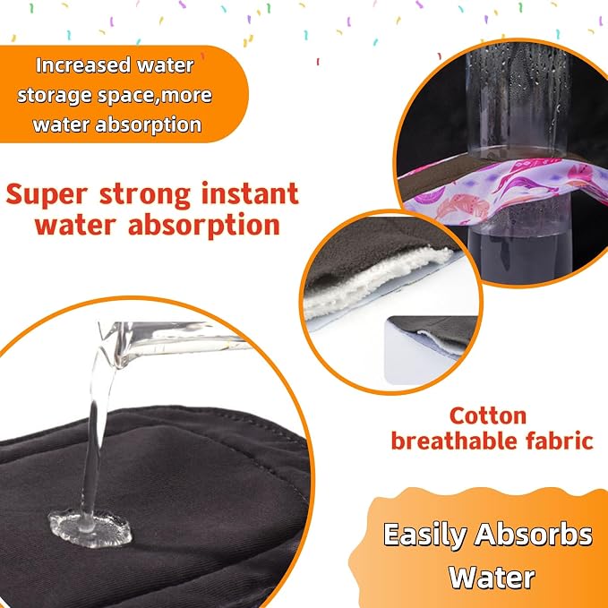 Reusable Incontinence Pads,Washcloth Cloth Menstrual Pads,7pcs/Set,Pack of 6+1 Storage Bag,Panty Liners,Heavy Flow Mama Sanitary Napkins