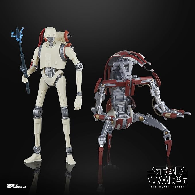 STAR WARS The Black Series KX Security Droid Enforcer & Droideka, Jedi: Survivor Gaming Greats Collectible 6 Inch Action Figure 2-Pack (Amazon Exclusive)