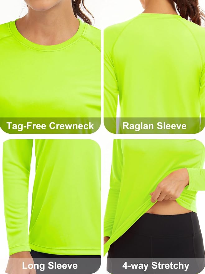MAGCOMSEN Women's Long Sleeve Shirts UPF 50+ Sun Protection Shirts for Hiking Fishing Workout Rash Guard
