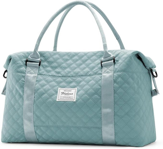 Travel Duffel Bag, Carry On Overnight Weekender Bags for Women | Travel Bag with Wet Pocket & Trolley Sleeve, For Spirit Airlines 18x14x8 Personal Item Bag
