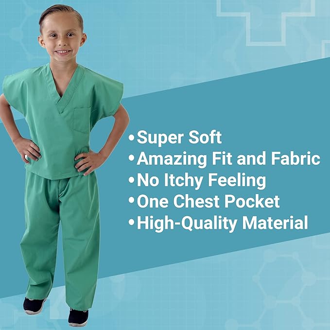 Kids Scrubs Set Super Soft Children Scrub Set Kids Doctor Dress up