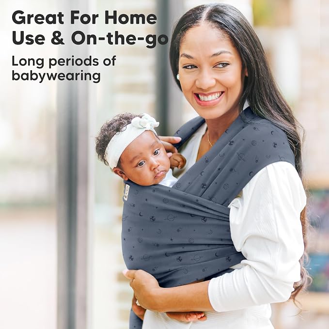 Baby Wrap Carrier - All in 1 Original Baby Carrier Newborn to Toddler Sling, Easy to Wear, Hands Free Bonding, Lightweight, Breathable Infant Wraps (Planets)