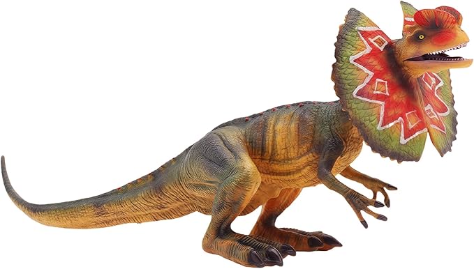 Gemini&Genius Dilophosaurus Action Figure Dinosaur World Dino Park Toys Green Science Educational Realistic Design Dinosaur Figure for Home Decoration, Classroom Prize, Party Gifts to Kids
