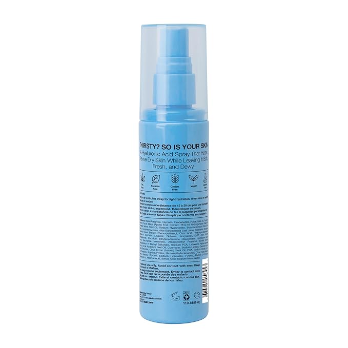 Hempz Ocean Breeze Body Moisturizer Spray, Hydrating Lightweight Mist with Hyaluronic Acid, Travel Friendly, 3.4 fl.oz.