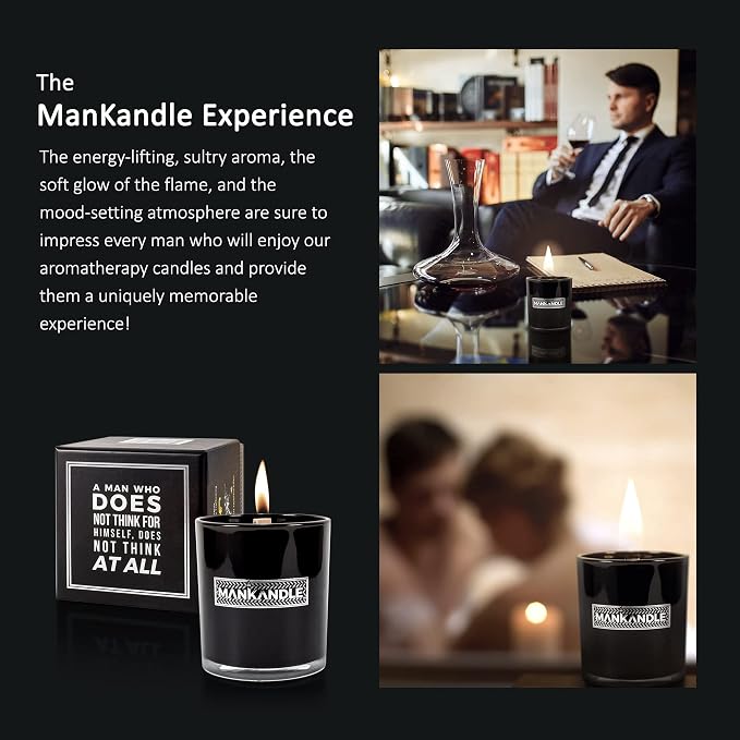 Majestic Zen Premium Scented Candle for Men | Long Lasting Soy Wax Wood Wick Aromatherapy Candle | Relaxing Home Decor & Birthday Gifts for Men | 9oz Glass Jar