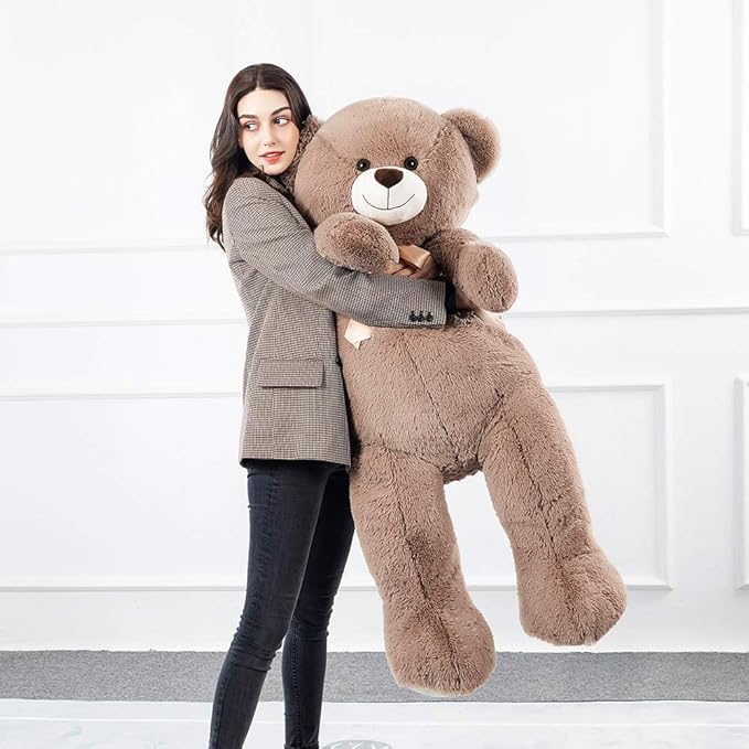 Tezituor Big Teddy Bear,52'' Giant Stuffed Animal Plush Toys for Adults Children,Girlfriend Soft Life Size Bears Plushie Gifts for Valentine, Christmas, Birthday,Baby Shower Decoration