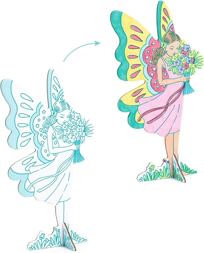 DJECO DIY Cap Fairy World Play Kit - Create Your Own Fairy World - Arts & Crafts for Kids - Fun & Creative for Family & Friends, Perfect for Gift for Children 5+ Years Girls & Boys