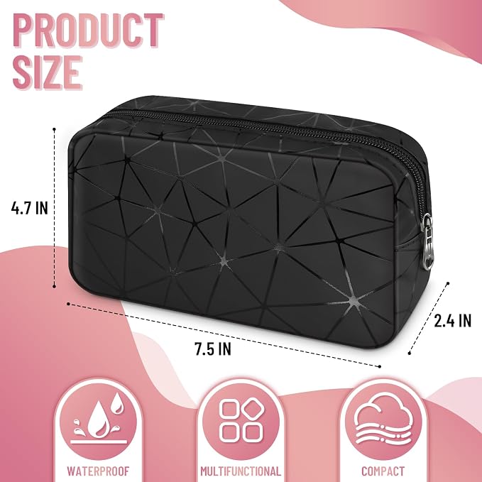 PU Leather Sanitary Napkin Storage Bag Tampon Bag for Purse Travel Small Make Up Bag Cosmetic Bag Menstrual Cup Pad Pouch First Period Kit Bag for Women Ladies Black