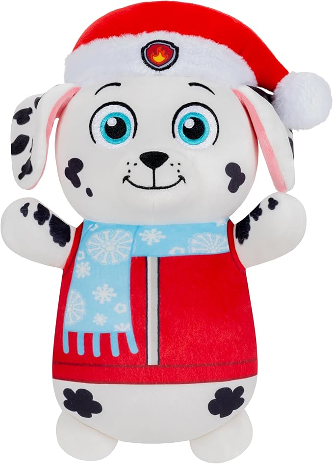 Squishmallows Original Paw Patrol 10in Holiday Marshall HugMees – Ultrasoft Official Jazwares Plush (Medium-Sized)