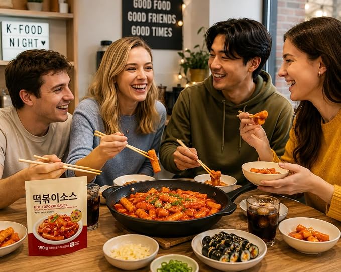 Korean Tteokbokki Sauce 5.29 oz (150g) – Sweet & Spicy Korean Rice Cake Sauce, Gochujang Style Topokki Sauce for Kimchi Fried Rice, Korean Street Food, Ramen, Noodles & Stir Fry