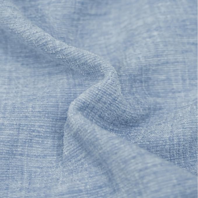 CaliTime Decorative Couch Throw Pillow Covers 26 X 26 Inches Baby Blue | Pack of 2, Cozy Chenille Cushion Cases, Cotton Thread Stitching Edges, for Sofa Bed Living Room Farmhouse